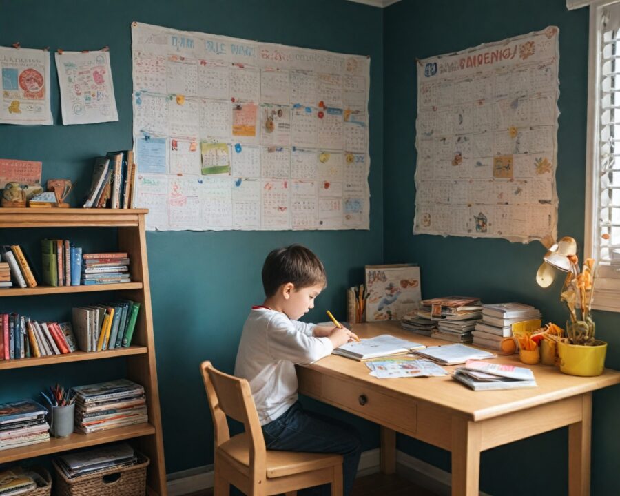 Como criar uma rotina de estudos eficaz para crianças em casa