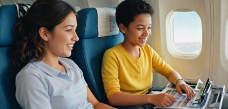Como escolher o assento no avião com crianças sem estresse
