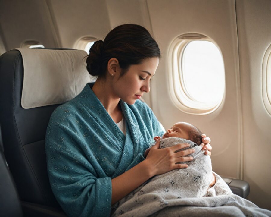 Viagem com bebê de colo: como adaptar a rotina de sono